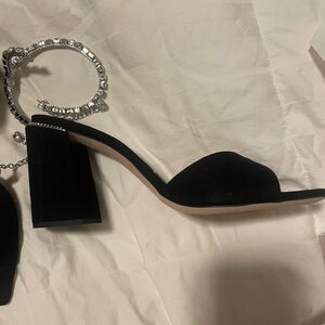 Jimmy Choo Black Suede Block Heels